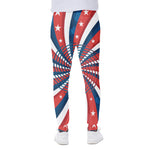 Swirly American Patriotic Print Scuba Joggers