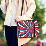 Swirly American Patriotic Print Shoulder Strap Bible Bag