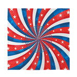 Swirly American Patriotic Print Silk Bandana