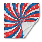 Swirly American Patriotic Print Silk Bandana
