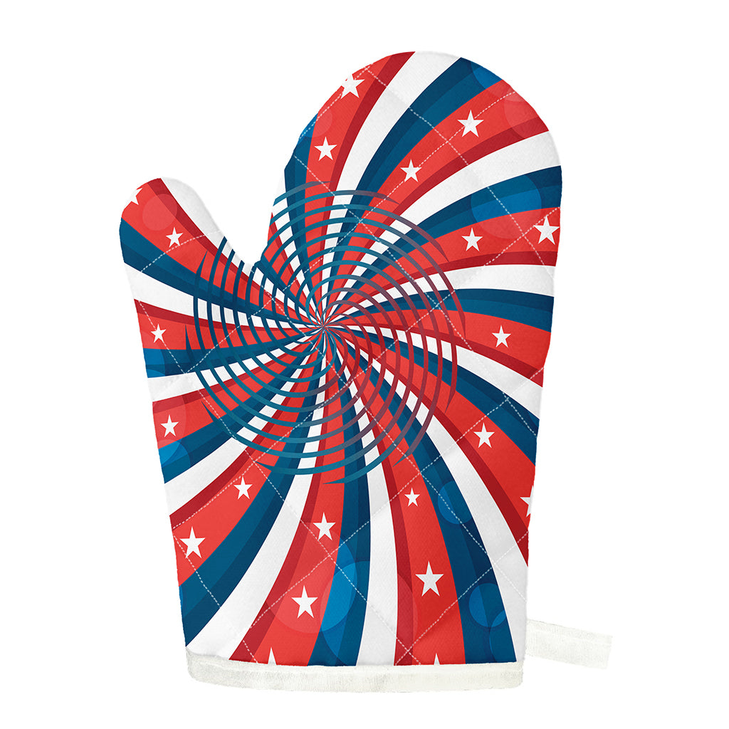 Swirly American Patriotic Print Single Oven Mitt