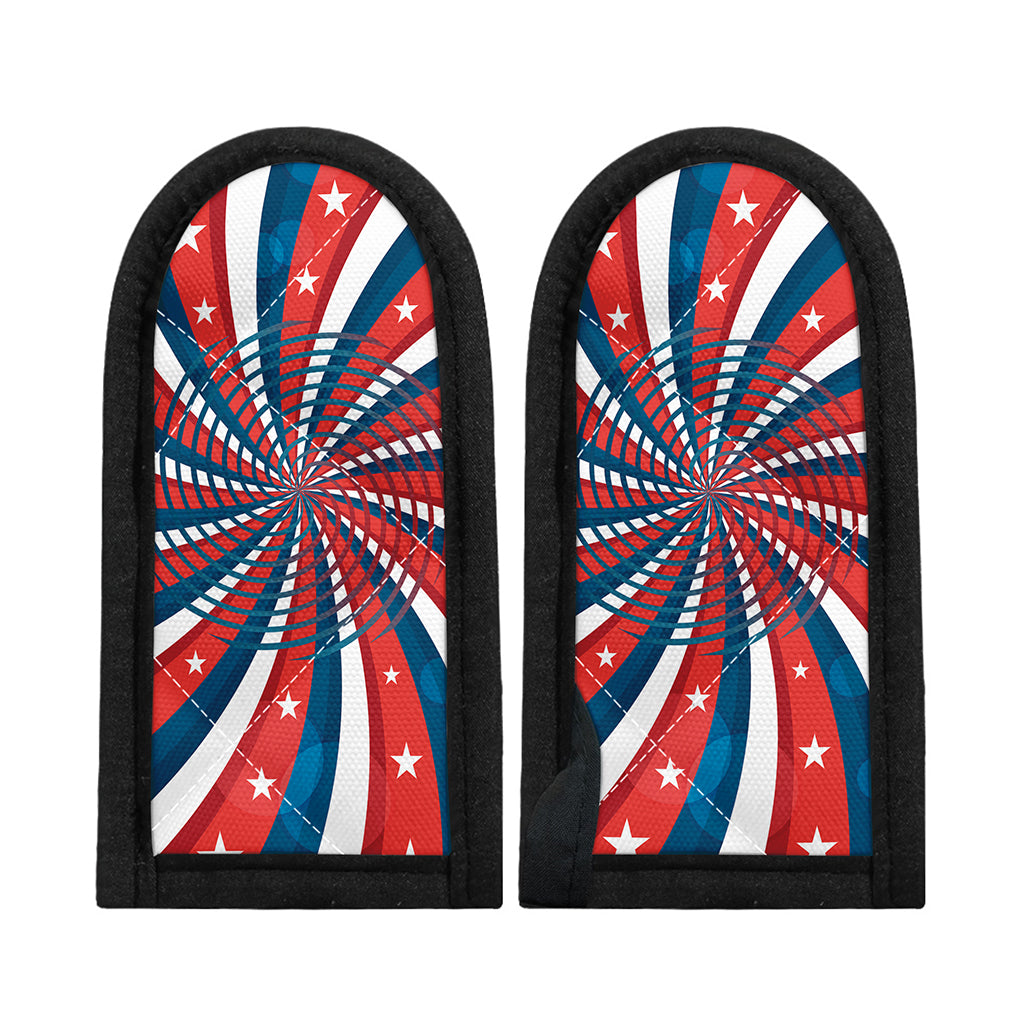 Swirly American Patriotic Print Skillet Handle Cover