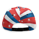 Swirly American Patriotic Print Snapback Cap