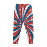 Swirly American Patriotic Print Sweatpants