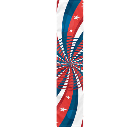 Swirly American Patriotic Print Table Runner