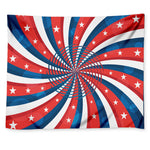 Swirly American Patriotic Print Tapestry