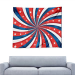 Swirly American Patriotic Print Tapestry