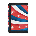 Swirly American Patriotic Print Trifold Wallet