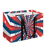 Swirly American Patriotic Print Utility Tote Bag