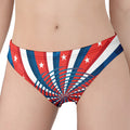 Swirly American Patriotic Print Women's Panties