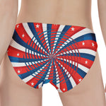 Swirly American Patriotic Print Women's Panties