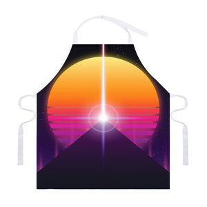 Synthwave Pyramid Print Adjustable Apron