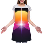 Synthwave Pyramid Print Adjustable Apron