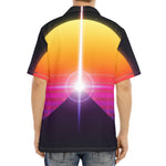 Synthwave Pyramid Print Aloha Shirt