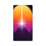 Synthwave Pyramid Print Baby Crib Sheet