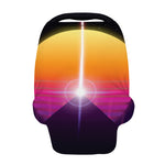 Synthwave Pyramid Print Baby Seat Cover