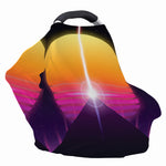 Synthwave Pyramid Print Baby Seat Cover