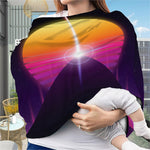 Synthwave Pyramid Print Baby Seat Cover