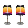 Synthwave Pyramid Print Bar Stool Covers
