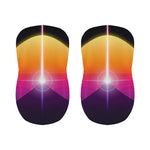 Synthwave Pyramid Print Bar Stool Covers