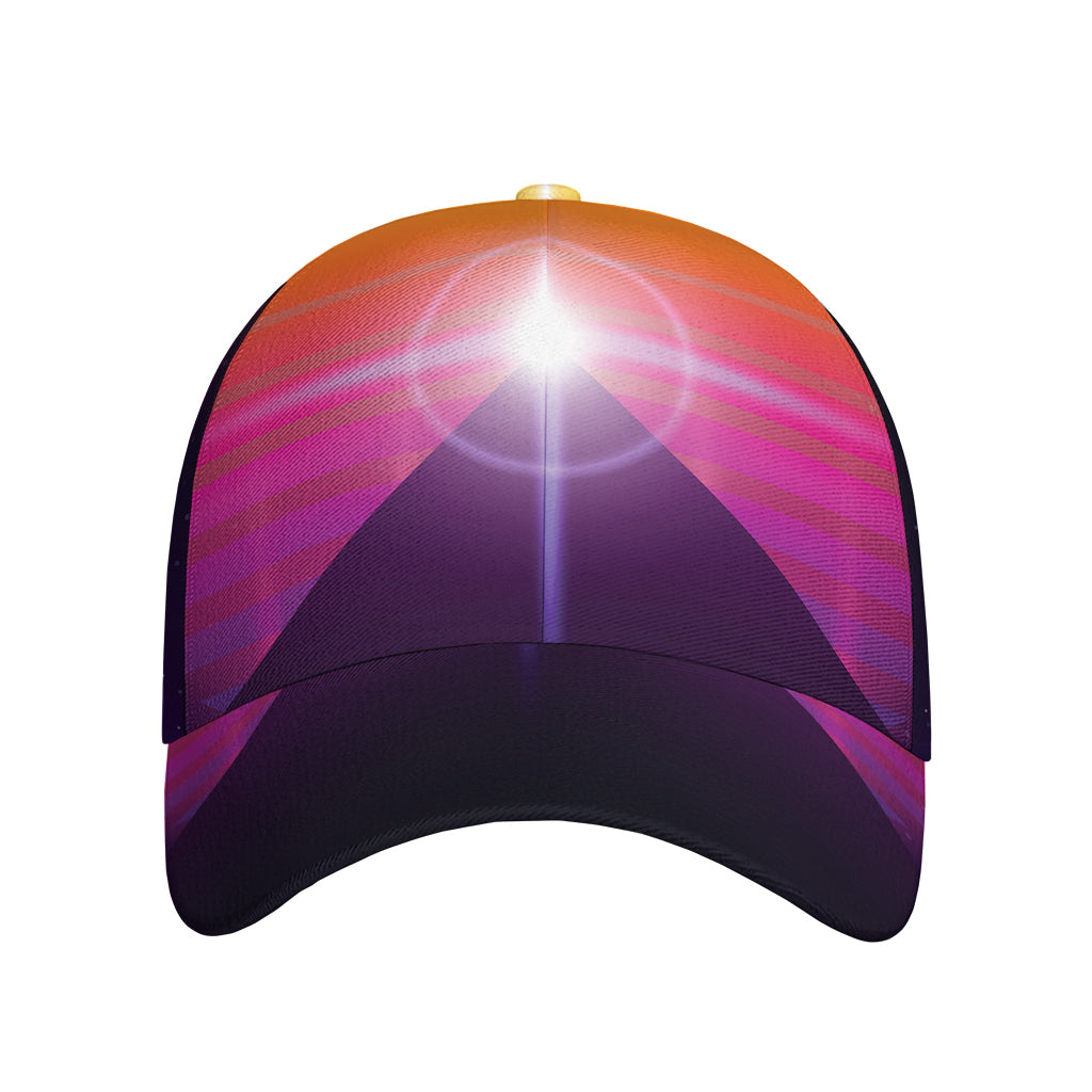 Synthwave Pyramid Print Baseball Cap
