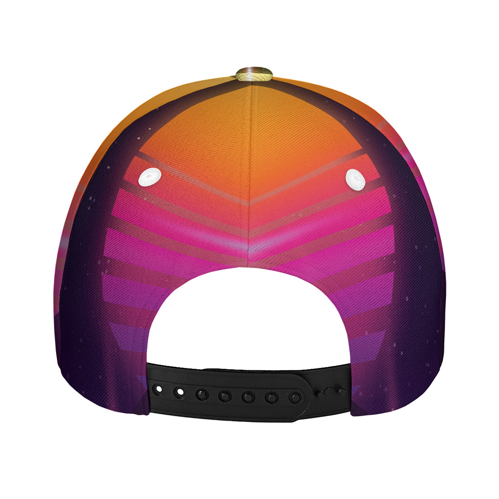 Synthwave Pyramid Print Baseball Cap