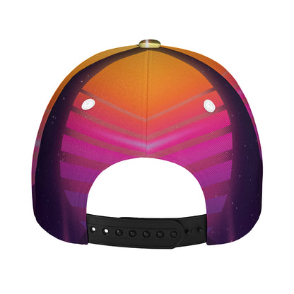 Synthwave Pyramid Print Baseball Cap