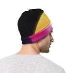 Synthwave Pyramid Print Beanie