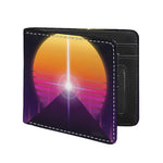 Synthwave Pyramid Print Bifold Wallet