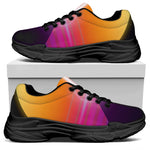 Synthwave Pyramid Print Black Chunky Shoes