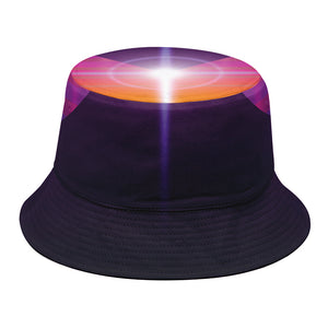 Synthwave Pyramid Print Bucket Hat