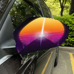 Synthwave Pyramid Print Car Side Mirror Covers