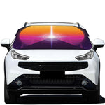 Synthwave Pyramid Print Car Windshield Snow Cover