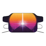Synthwave Pyramid Print Car Windshield Snow Cover