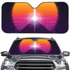 Synthwave Pyramid Print Car Windshield Sun Shade