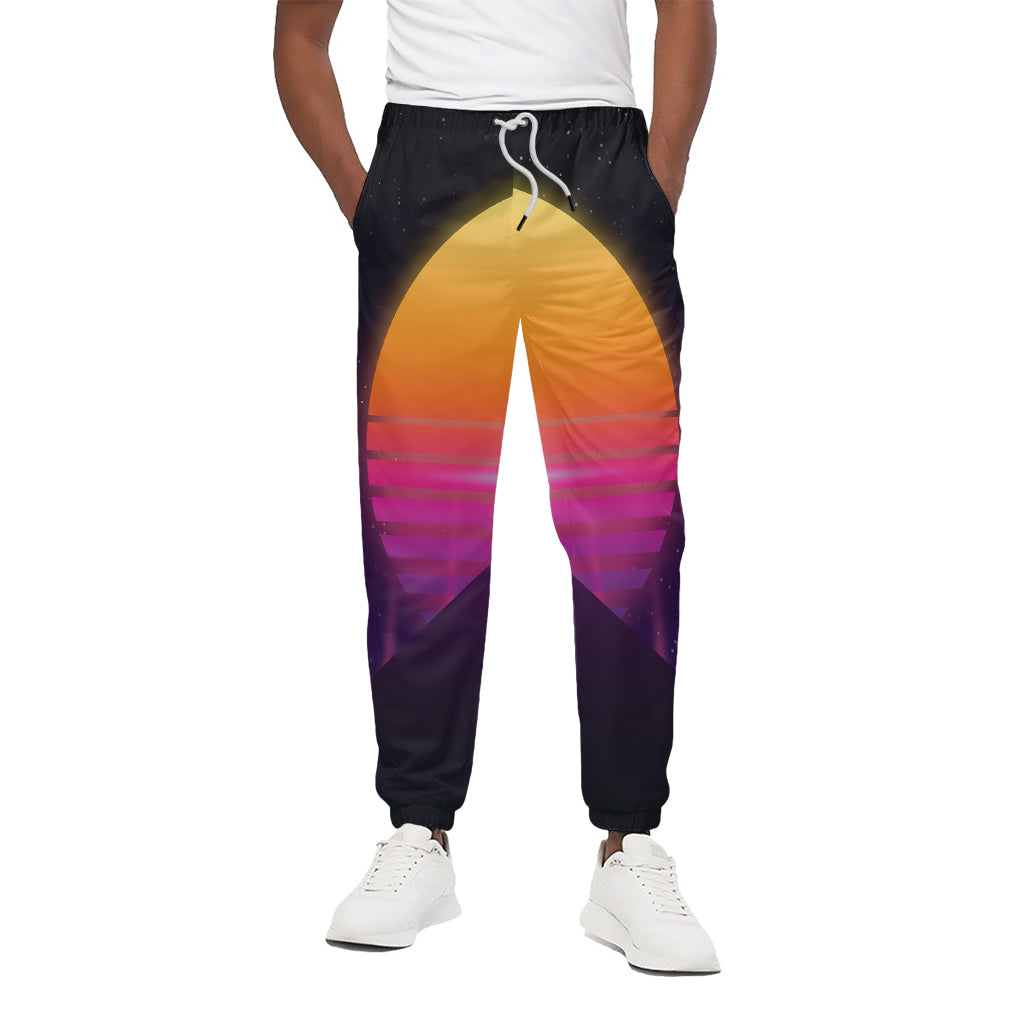 Synthwave Pyramid Print Cotton Pants