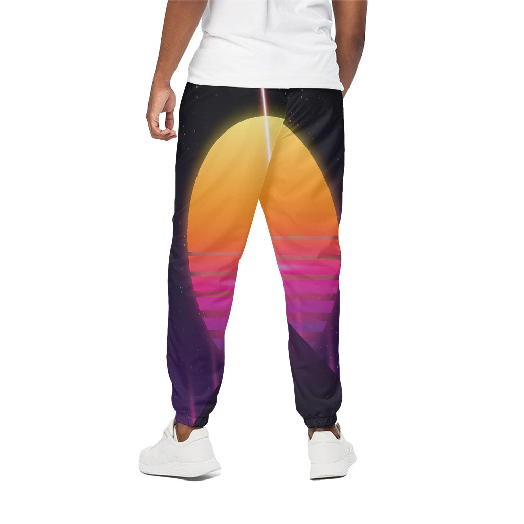 Synthwave Pyramid Print Cotton Pants