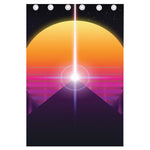 Synthwave Pyramid Print Curtain