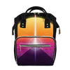 Synthwave Pyramid Print Diaper Bag