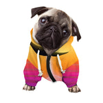 Synthwave Pyramid Print Dog Zip Up Hoodie