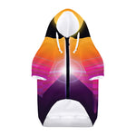 Synthwave Pyramid Print Dog Zip Up Hoodie