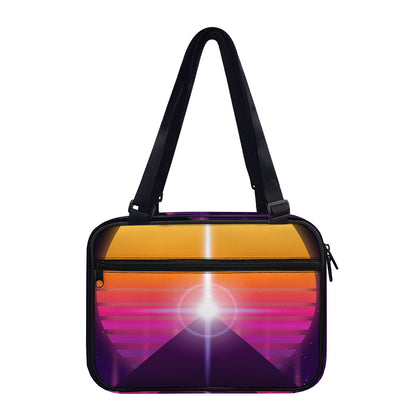 Synthwave Pyramid Print Double Strap Bible Bag