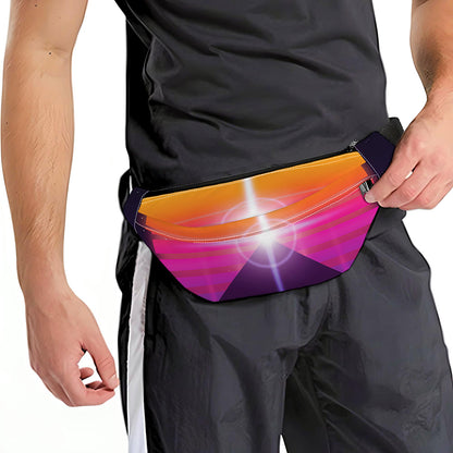 Synthwave Pyramid Print Fanny Pack