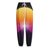 Synthwave Pyramid Print Fleece Lined Knit Pants