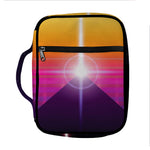 Synthwave Pyramid Print Front Pocket Bible Bag