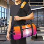 Synthwave Pyramid Print Gym Bag