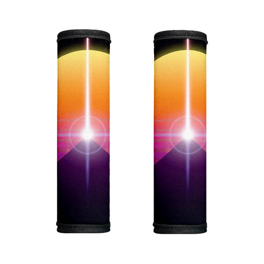 Synthwave Pyramid Print Handle Covers