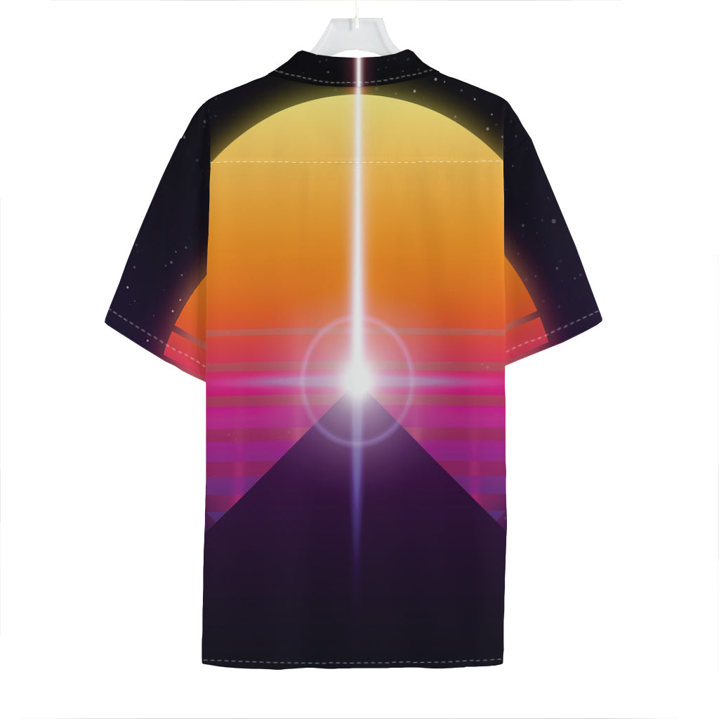 Synthwave Pyramid Print Hawaiian Shirt
