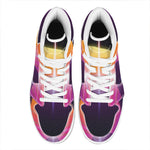 Synthwave Pyramid Print High Top Leather Sneakers