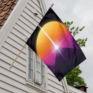 Synthwave Pyramid Print House Flag